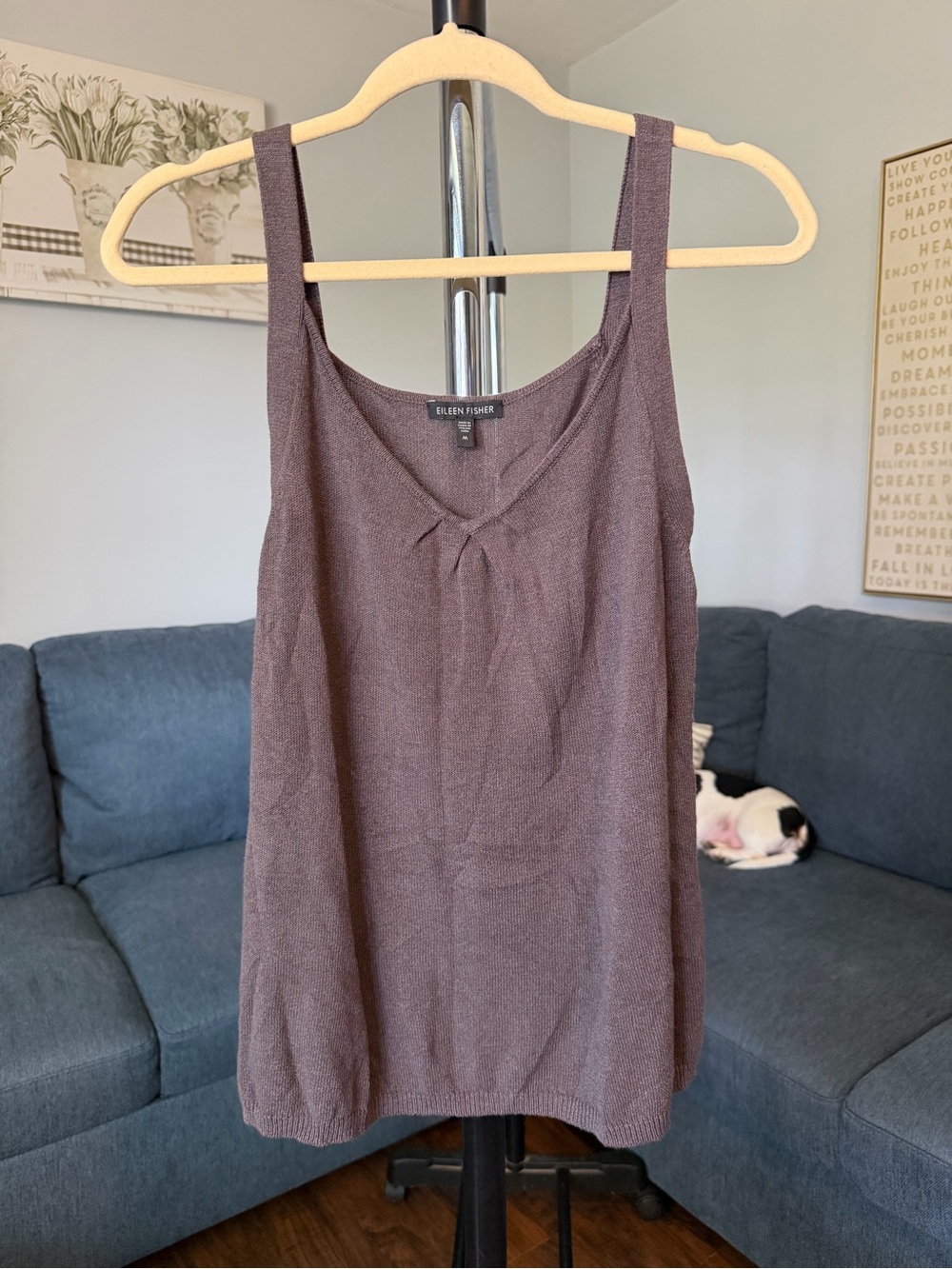 Eileen Fisher Chocolate Brown Knit Tank Camisole